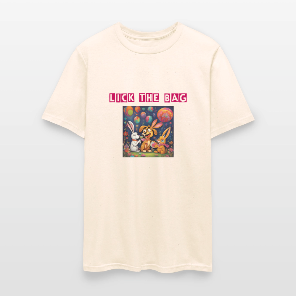 Unisex “Lick The Bag” T-Shirt (Bunny) - natural