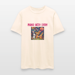 Unisex “Lick The Bag” T-Shirt (Bunny) - natural