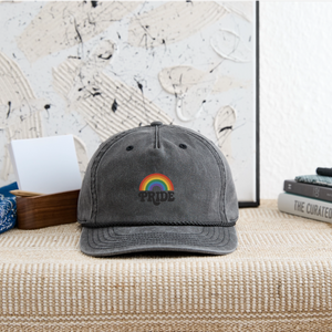 70’s Pride Logo Vintage Washed Rope Cap - washed black