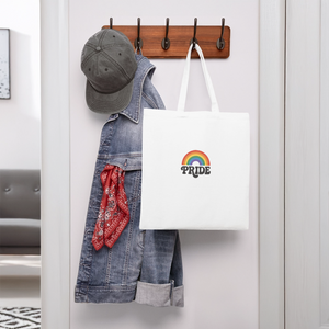 70’s Logo Pride Recycled Tote Bag - white