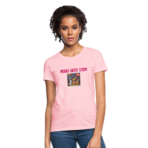 Women’s “Lick The Bag” Bunny Logo Tee - pink