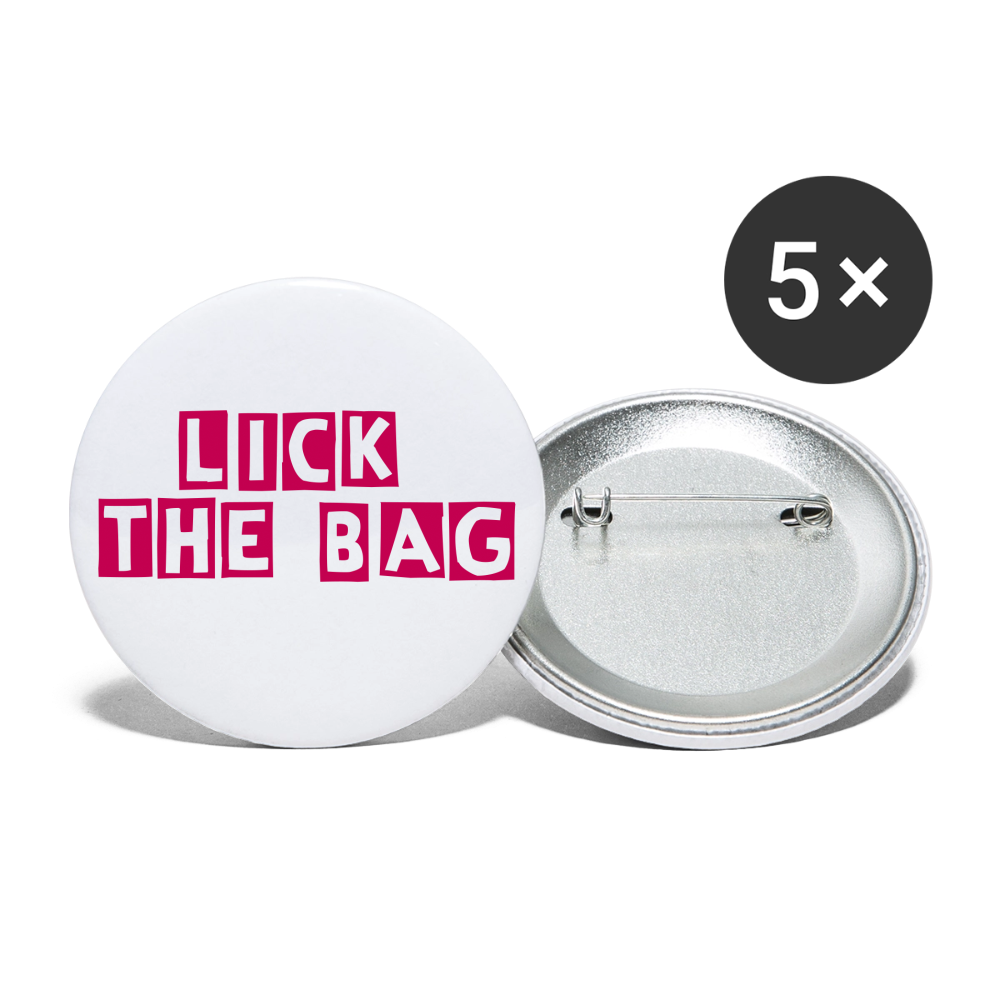 Lick The Bag Buttons large 2.2'' (5-pack - Bunny) - white