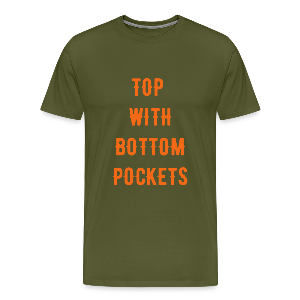 Top w/ Bottom Pockets - Men's Premium T-Shirt - olive green