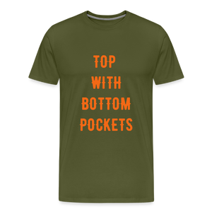 Top w/ Bottom Pockets - Men's Premium T-Shirt - olive green