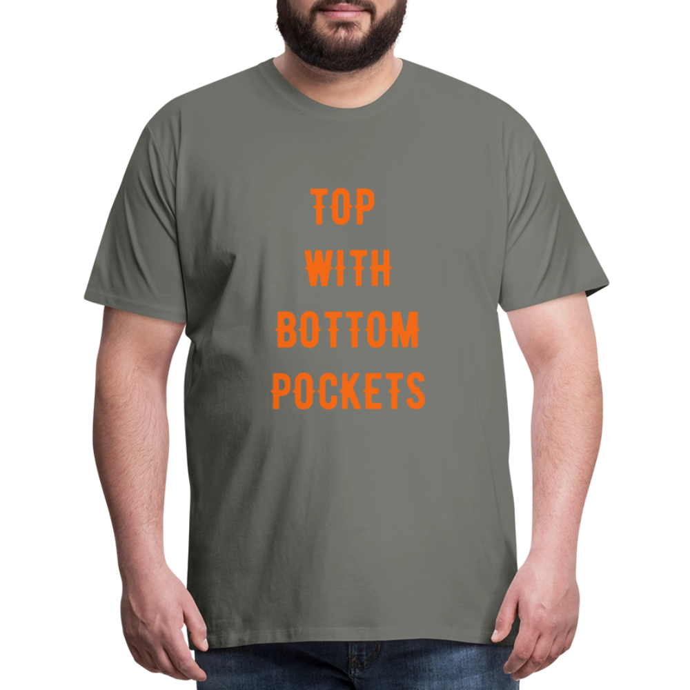Top w/ Bottom Pockets - Men's Premium T-Shirt - asphalt gray