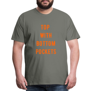 Top w/ Bottom Pockets - Men's Premium T-Shirt - asphalt gray