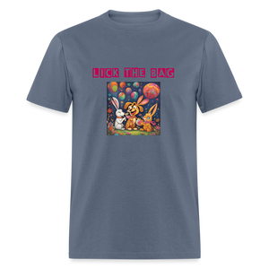 Unisex “Lick The Bag” T-Shirt (Bunny) - denim
