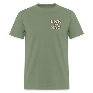 Unisex Lick The Bag T-Shirt (text only) - military green