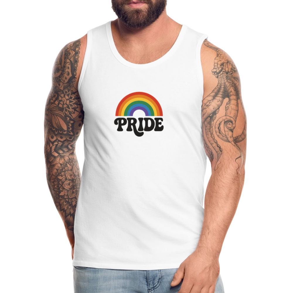 70’s Pride Logo Men’s Premium Tank - white