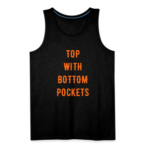 Top w/ Bottom Pockets - Men's Premium Tank Top - charcoal grey
