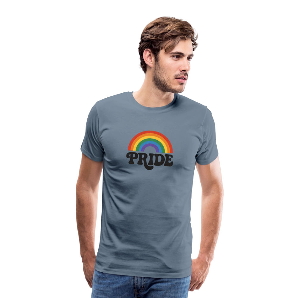 70’s Pride Logo Men's Premium T-Shirt - steel blue