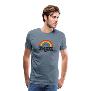 70’s Pride Logo Men's Premium T-Shirt - steel blue