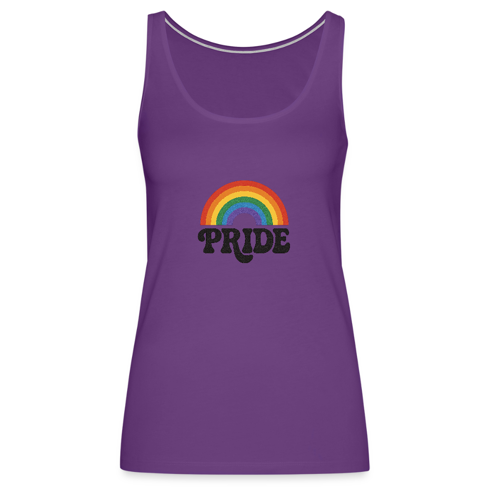 70’s Pride Logo Women’s Premium Tank Top - purple