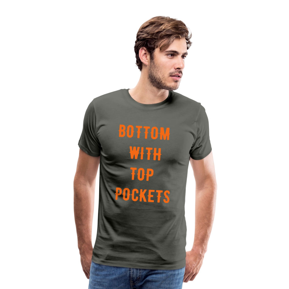 Bottom w/ Top Pockets - Men's Premium T-Shirt - asphalt gray