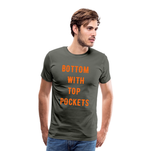 Bottom w/ Top Pockets - Men's Premium T-Shirt - asphalt gray