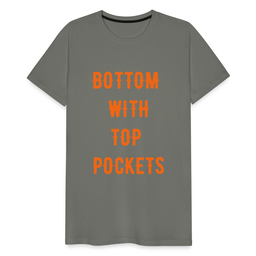 Bottom w/ Top Pockets - Men's Premium T-Shirt - asphalt gray