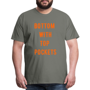 Bottom w/ Top Pockets - Men's Premium T-Shirt - asphalt gray