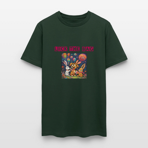 Unisex “Lick The Bag” T-Shirt (Bunny) - forest green