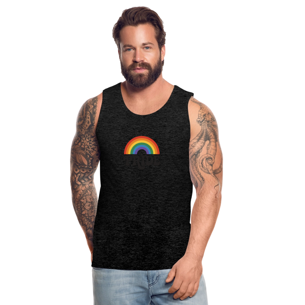 70’s Pride Logo Men’s Premium Tank - charcoal grey