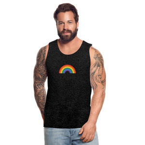 70’s Pride Logo Men’s Premium Tank - charcoal grey
