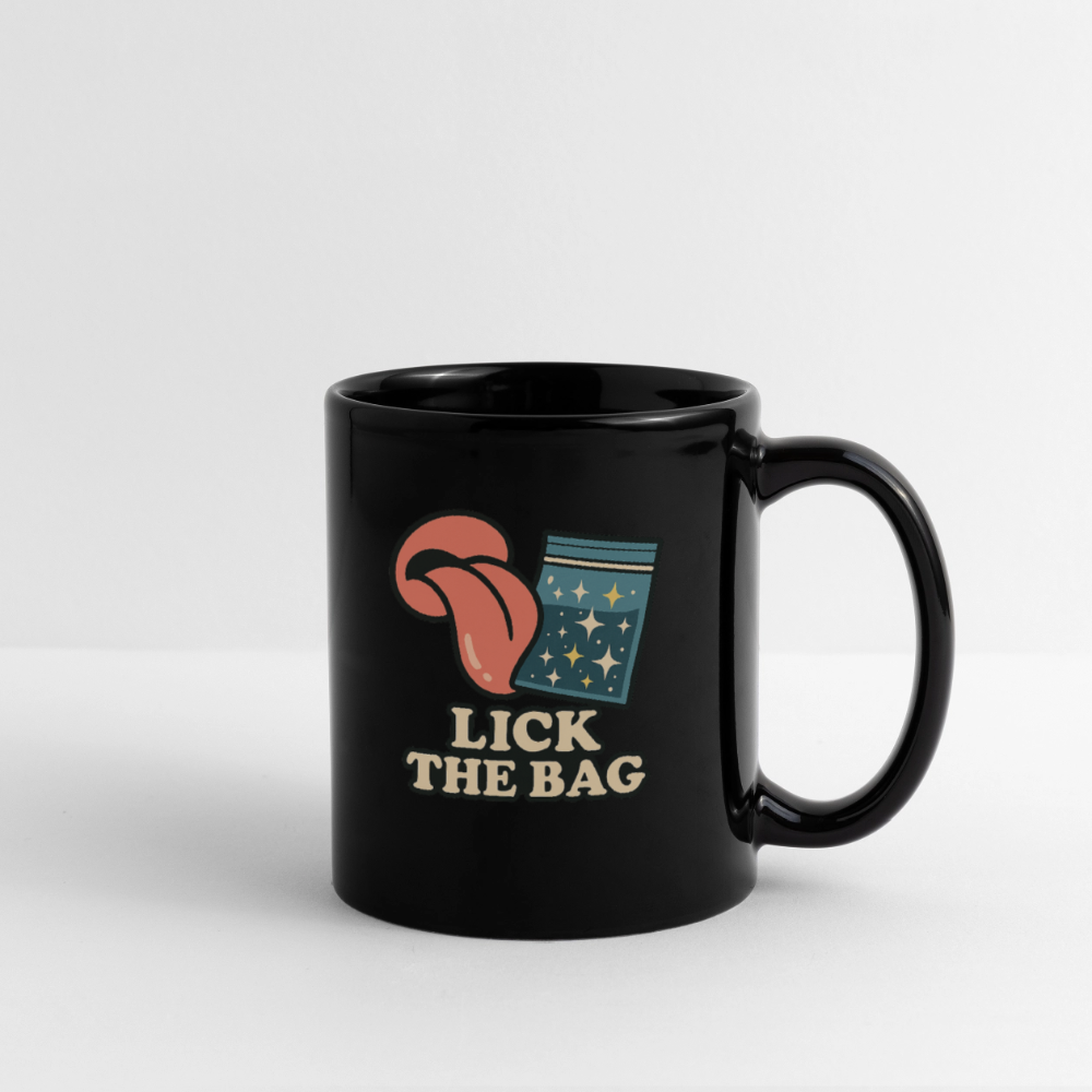 “Lick The Bag” w/ Image Full Color Mug - black