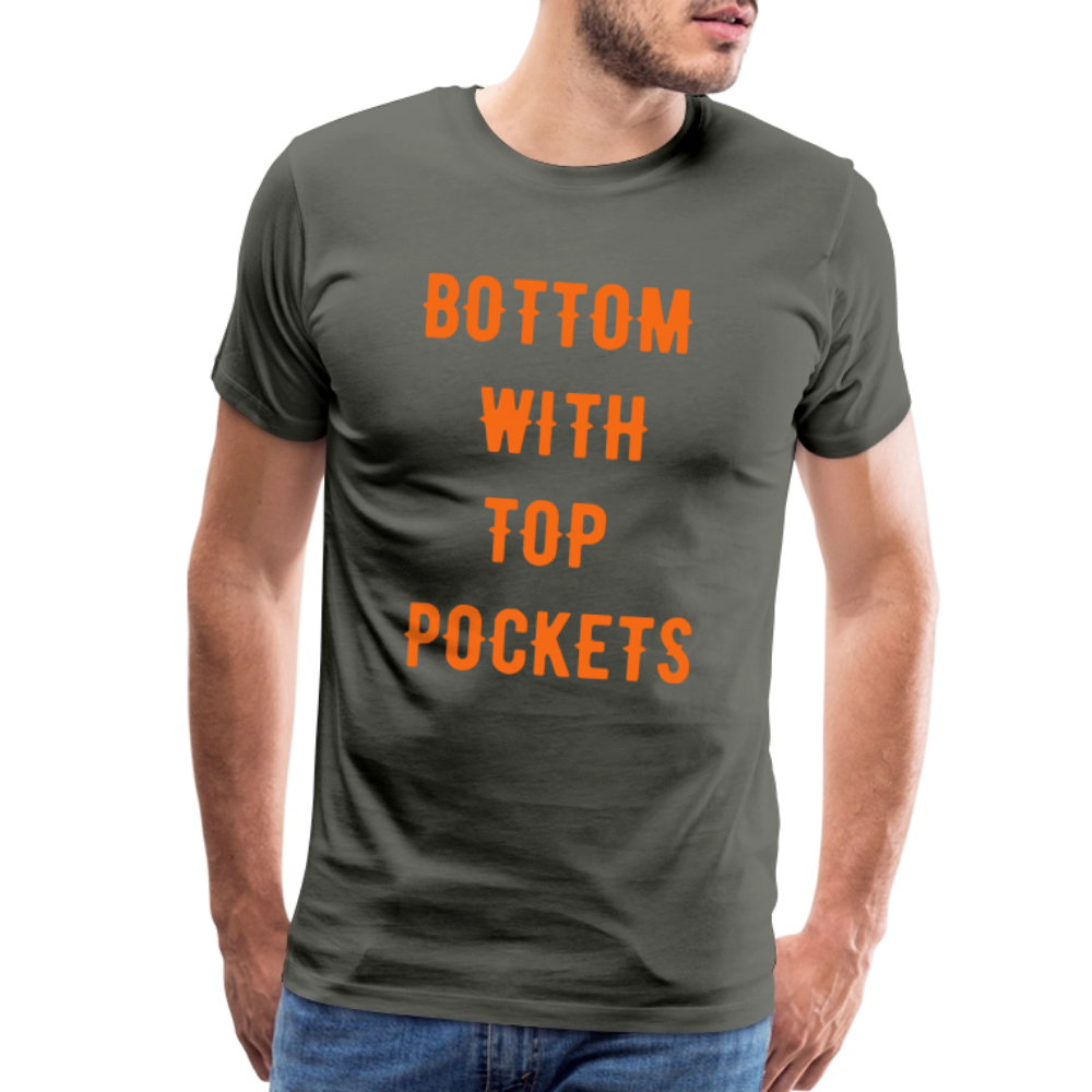 Bottom w/ Top Pockets - Men's Premium T-Shirt - asphalt gray