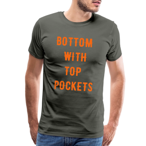 Bottom w/ Top Pockets - Men's Premium T-Shirt - asphalt gray