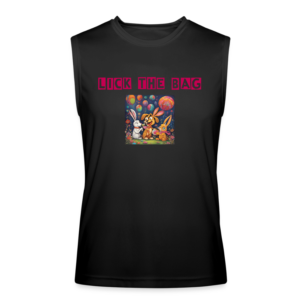 Men’s “Lick The Bag” Performance Tank Top - Bunny - black