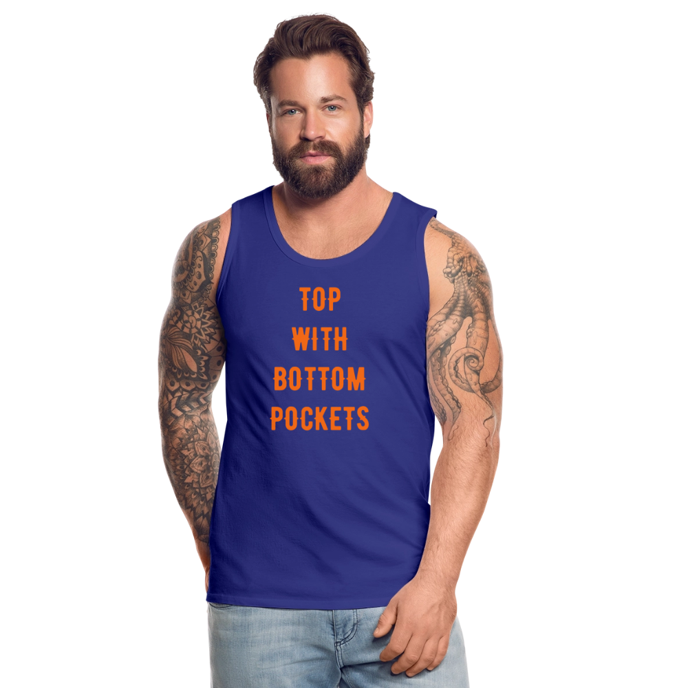 Top w/ Bottom Pockets - Men's Premium Tank Top - royal blue