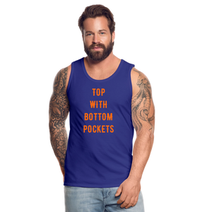 Top w/ Bottom Pockets - Men's Premium Tank Top - royal blue