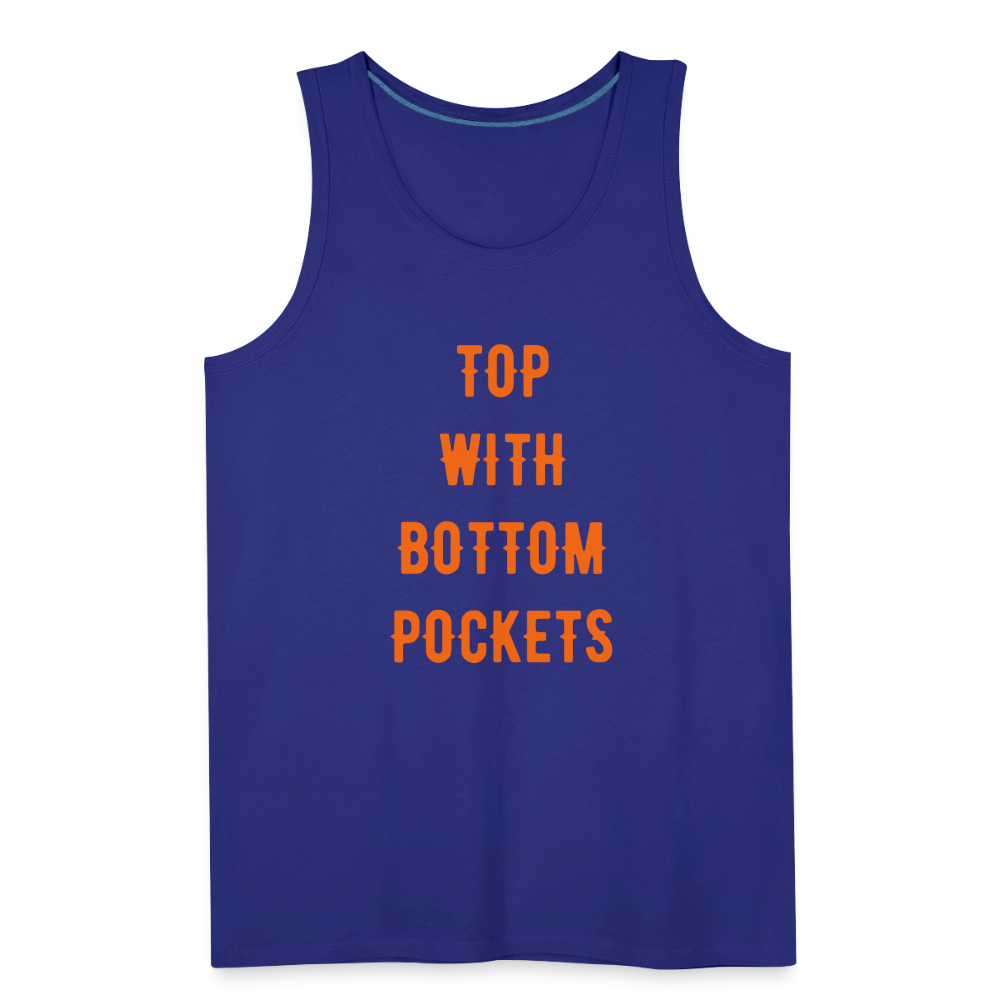 Top w/ Bottom Pockets - Men's Premium Tank Top - royal blue