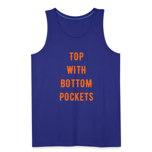 Top w/ Bottom Pockets - Men's Premium Tank Top - royal blue