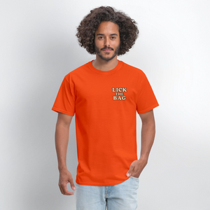 Unisex Lick The Bag T-Shirt (text only) - orange