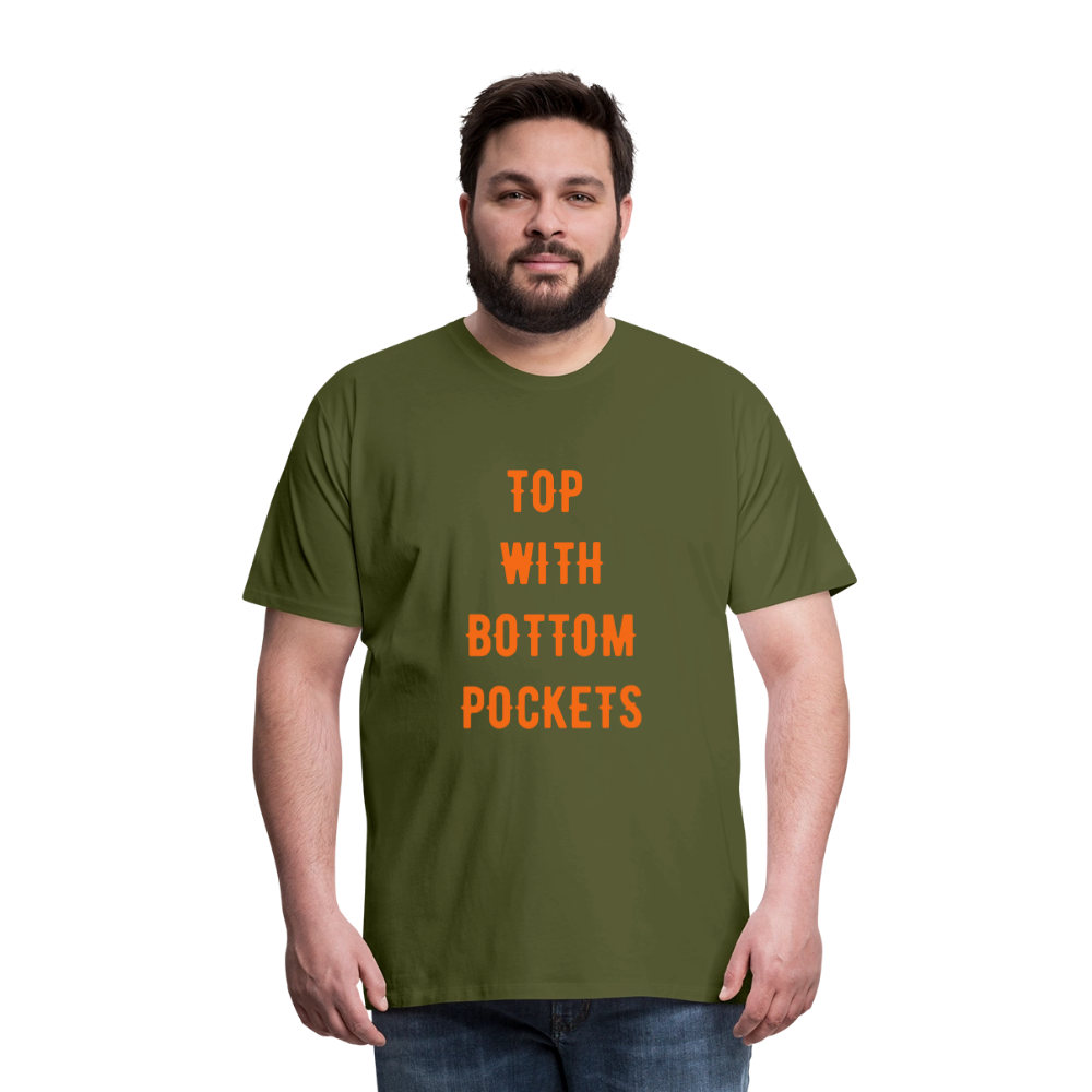 Top w/ Bottom Pockets - Men's Premium T-Shirt - olive green
