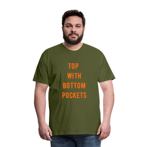 Top w/ Bottom Pockets - Men's Premium T-Shirt - olive green