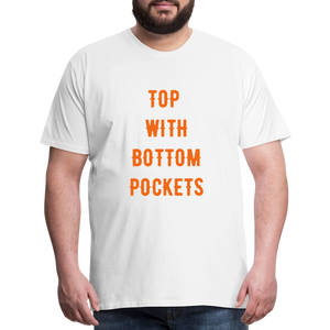 Top w/ Bottom Pockets - Men's Premium T-Shirt - white