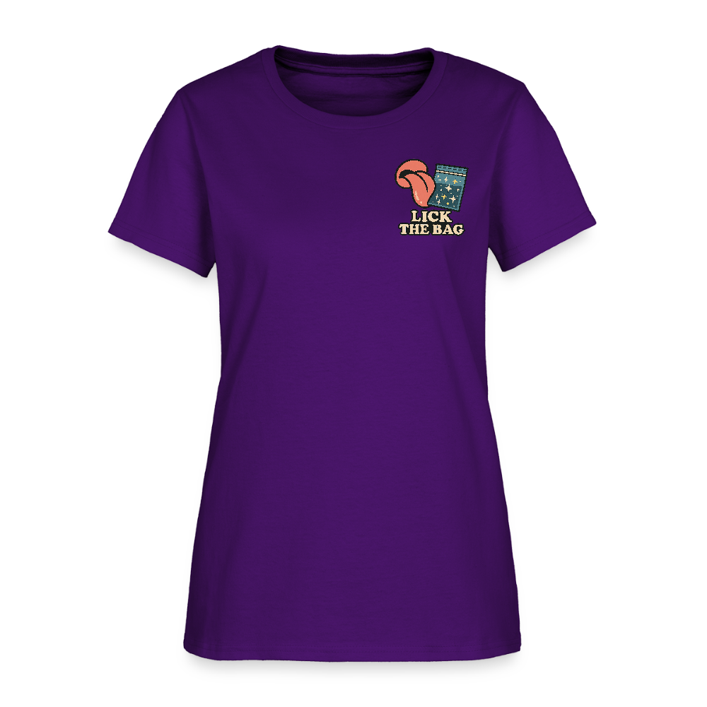 Women’s “Lick The Bag” Image Logo Tee - purple