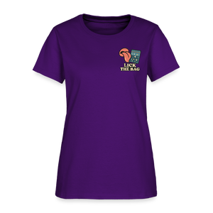 Women’s “Lick The Bag” Image Logo Tee - purple
