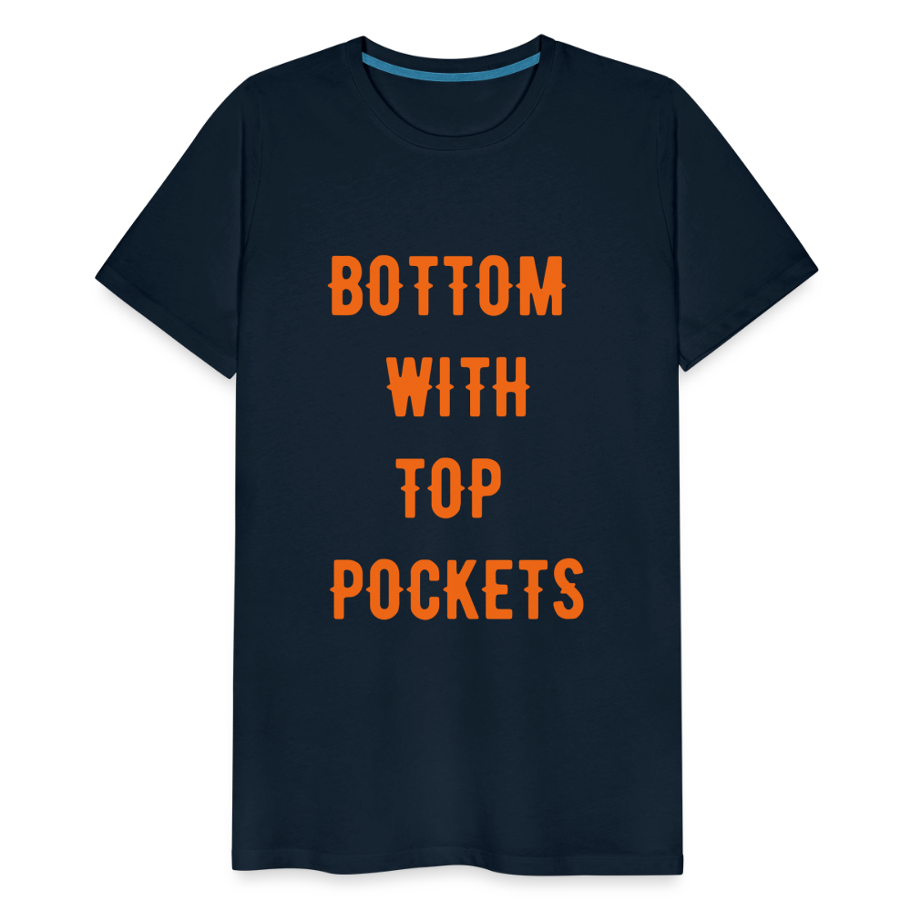 Bottom w/ Top Pockets - Men's Premium T-Shirt - deep navy
