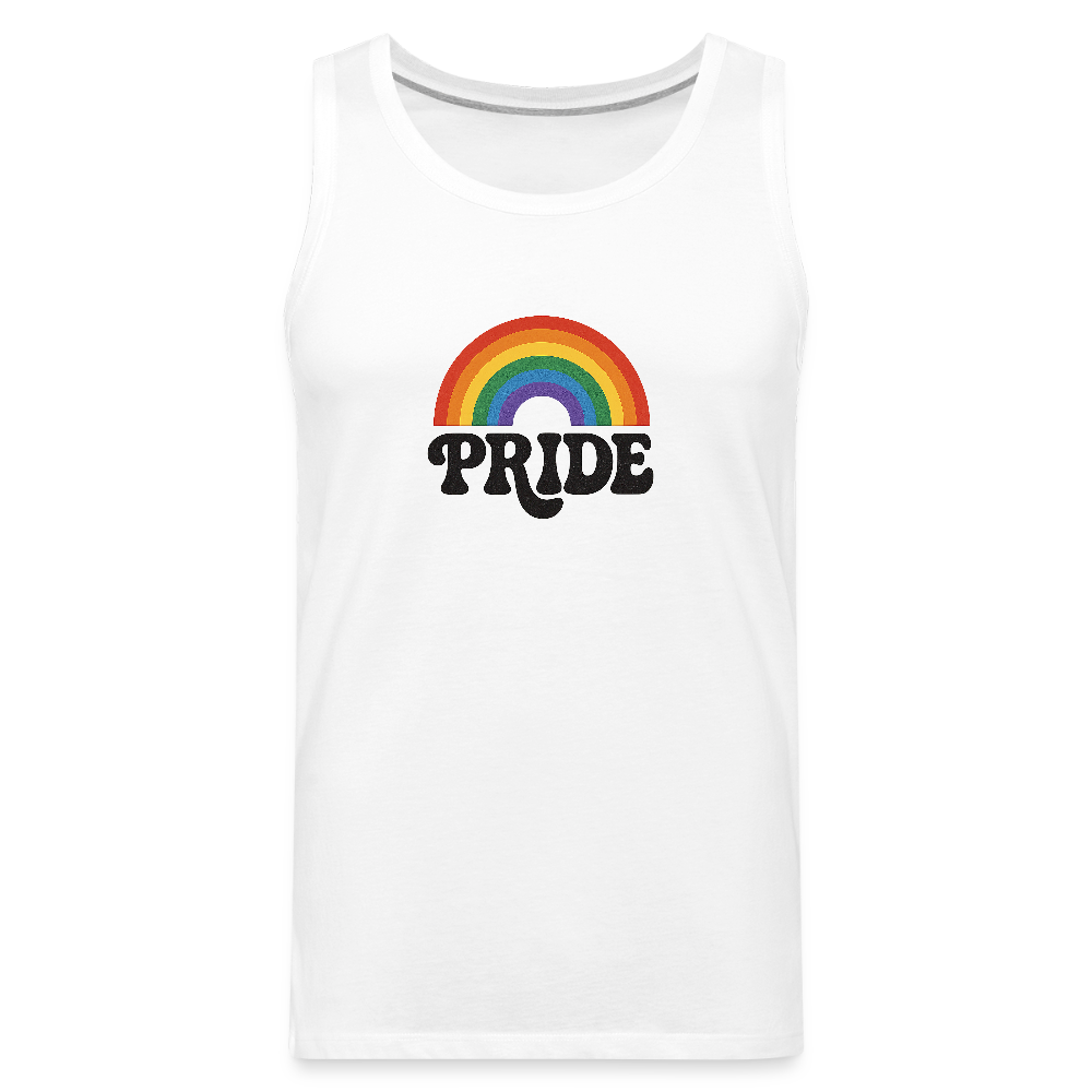 70’s Pride Logo Men’s Premium Tank - white