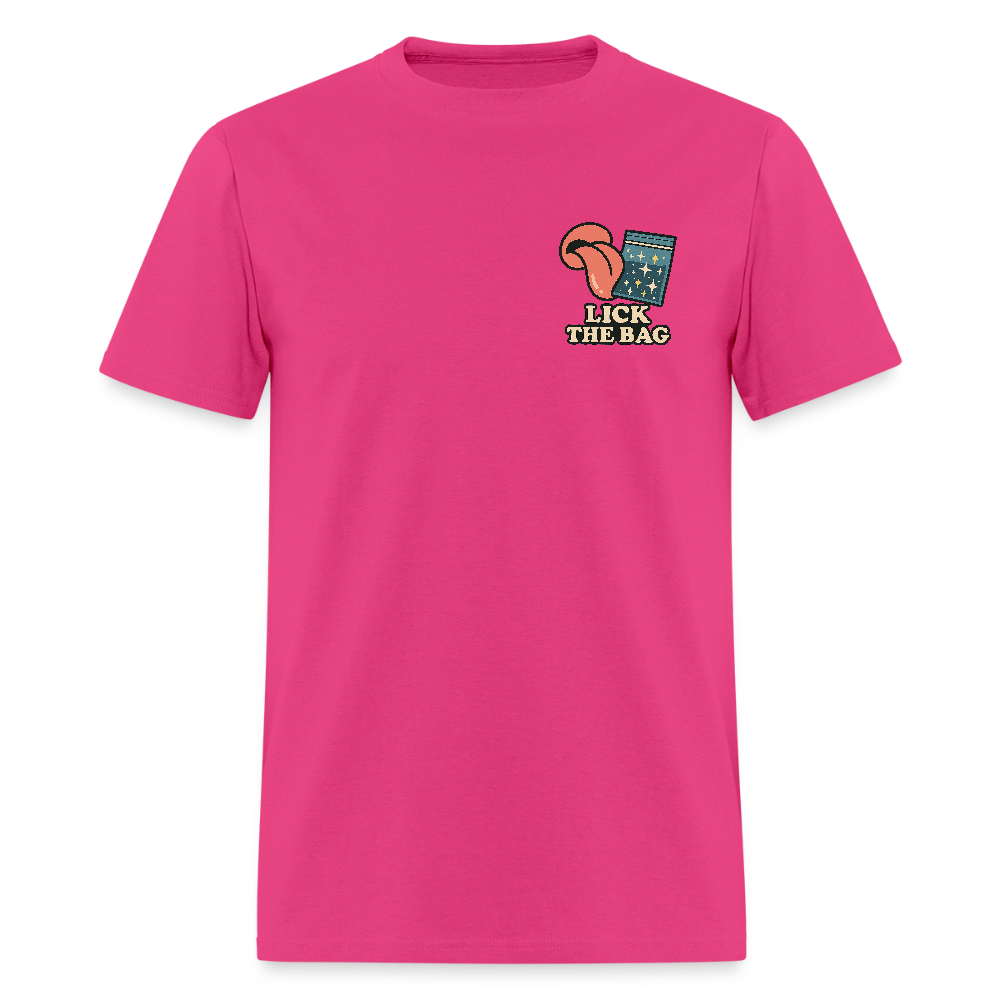 Unisex Lick The Bag T-Shirt (w/ Image) - fuchsia