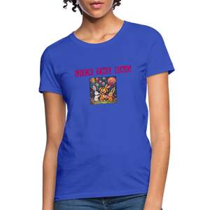 Women’s “Lick The Bag” Bunny Logo Tee - royal blue