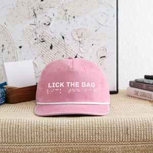 Vintage Wash “Lick The Bag” Brail Logo Cap - washed pink