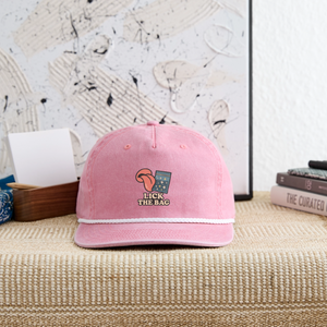 Vintage Wash “Lick The Bag” Image Logo Cap - washed pink