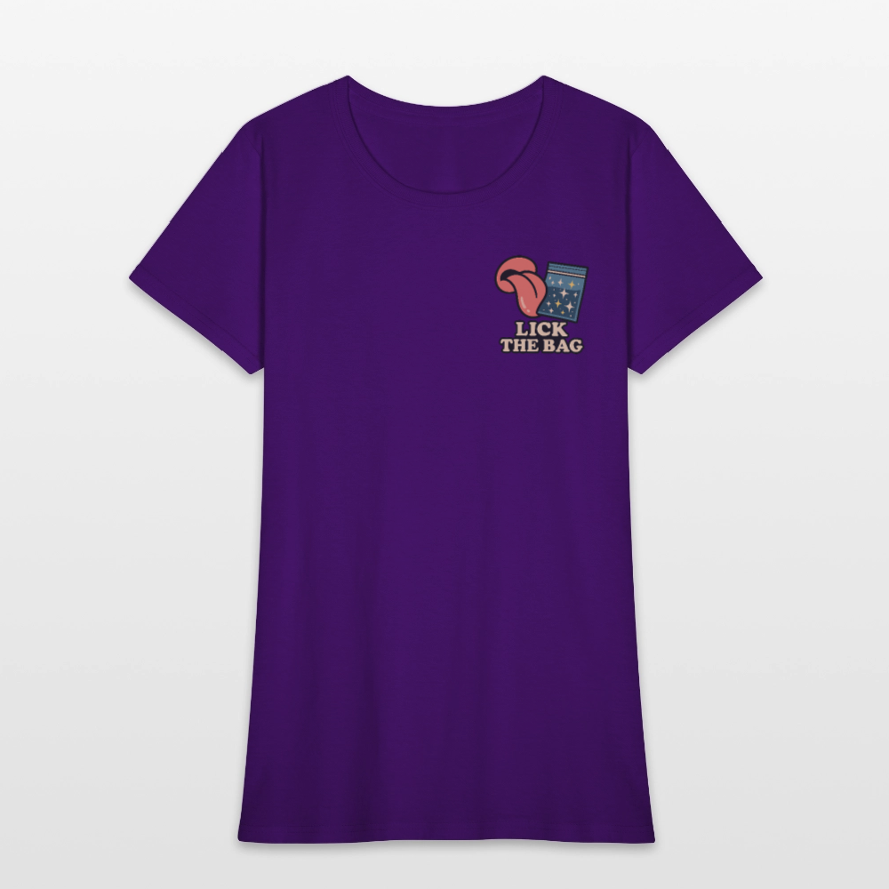 Women’s “Lick The Bag” Image Logo Tee - purple