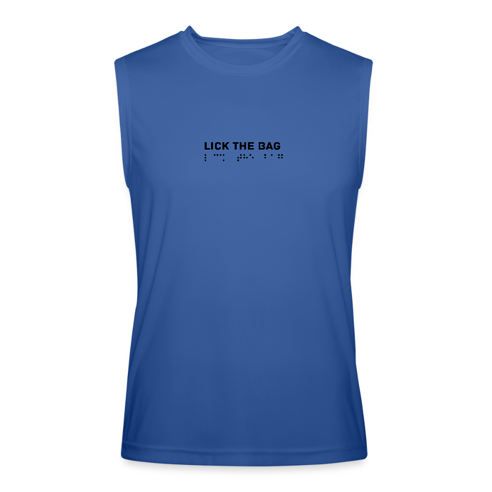 Men’s “Lick The Bag” Performance Tank Top - Brail - royal blue