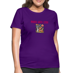 Women’s “Lick The Bag” Bunny Logo Tee - purple