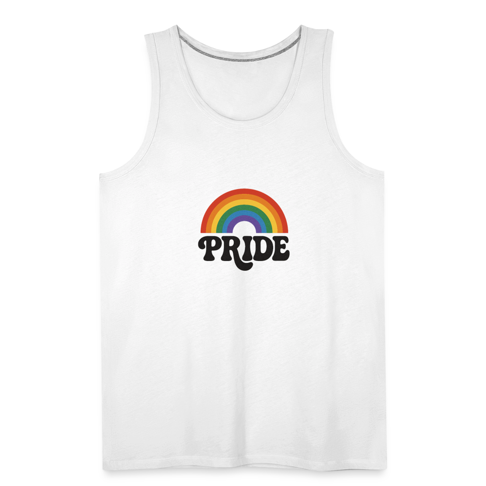 70’s Pride Logo Men’s Premium Tank - white
