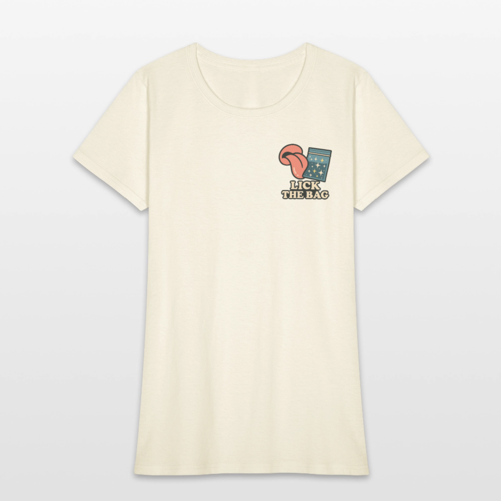 Women’s “Lick The Bag” Image Logo Tee - off white