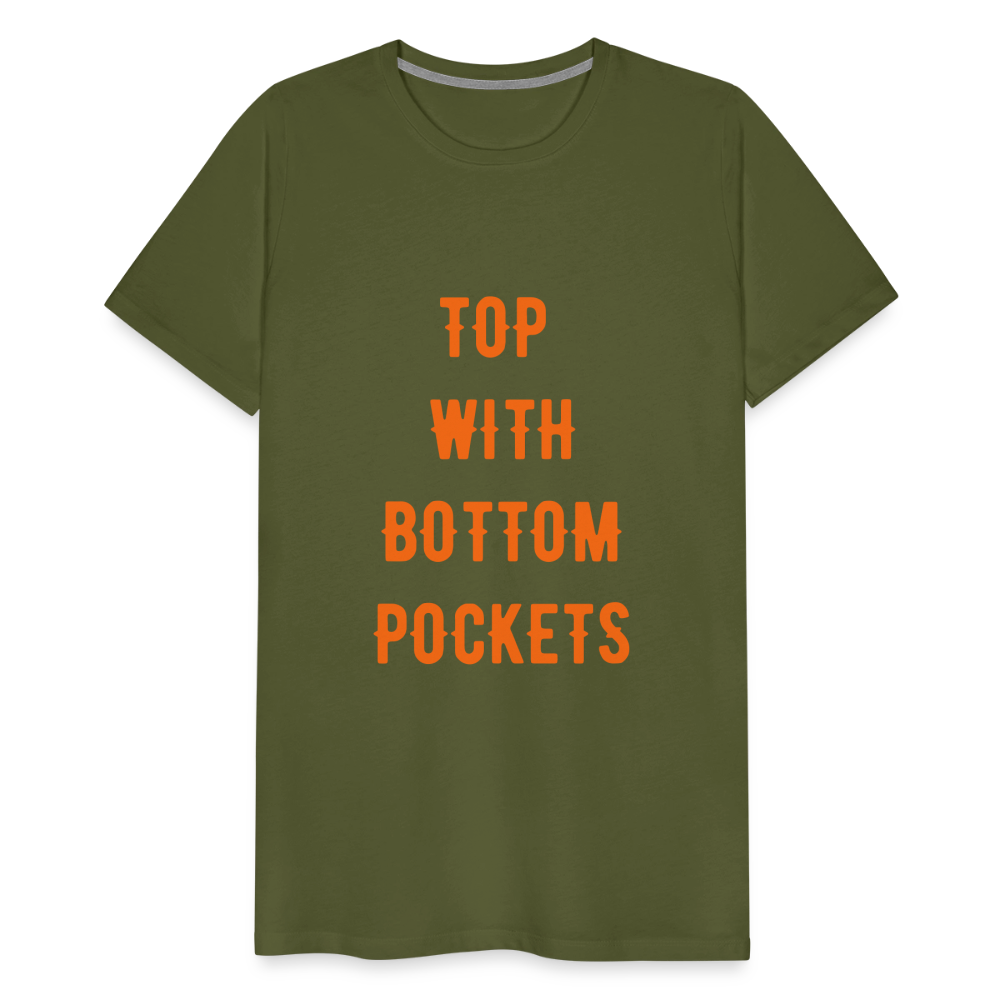 Top w/ Bottom Pockets - Men's Premium T-Shirt - olive green